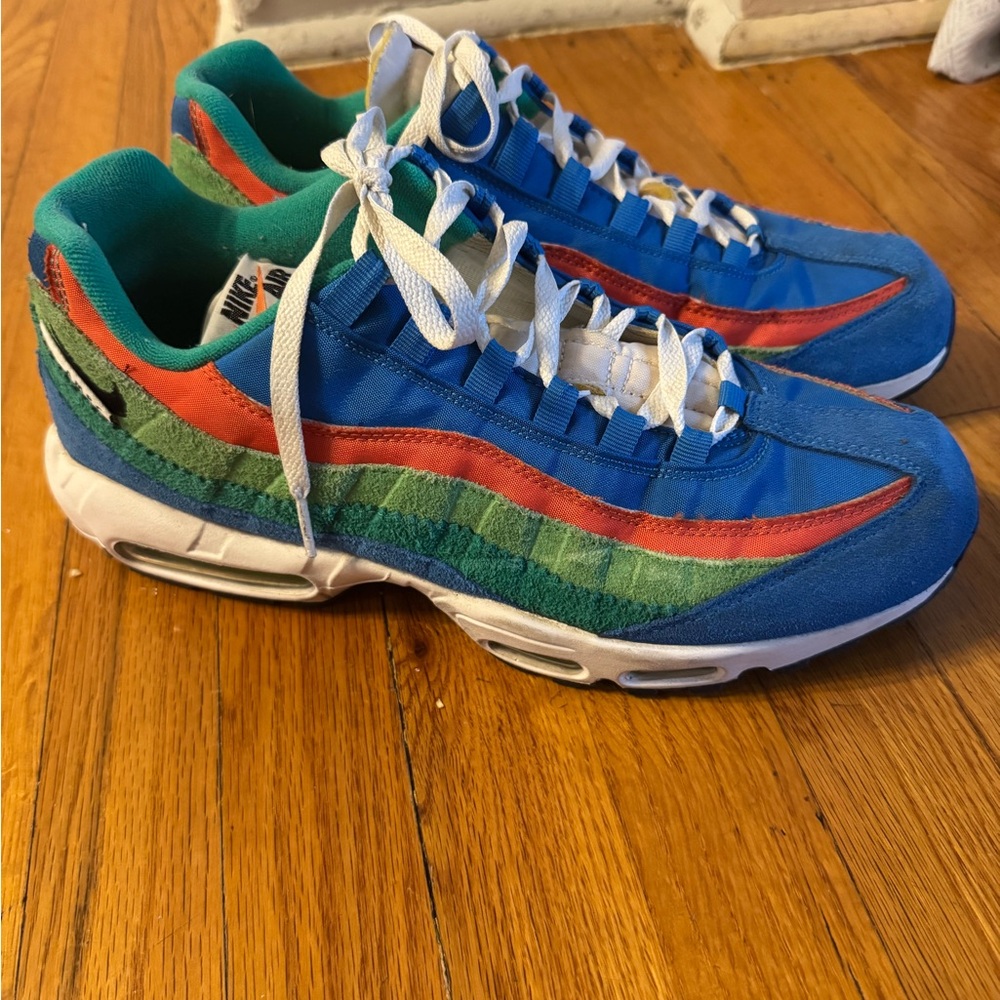 Nike Air Max 95 Blue Orange Green Sneakers